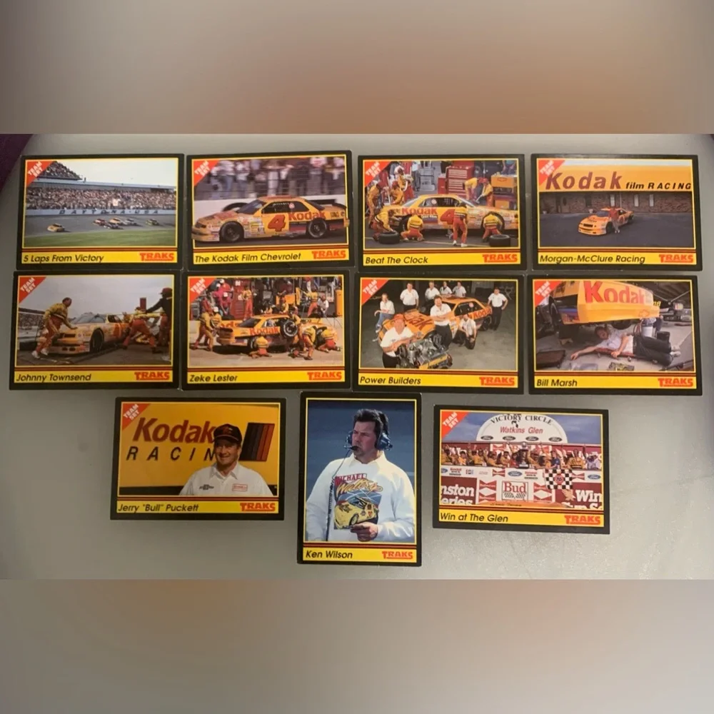 Kodak Racing Trading Cards - Yellow Set